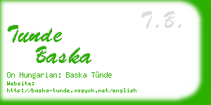 tunde baska business card